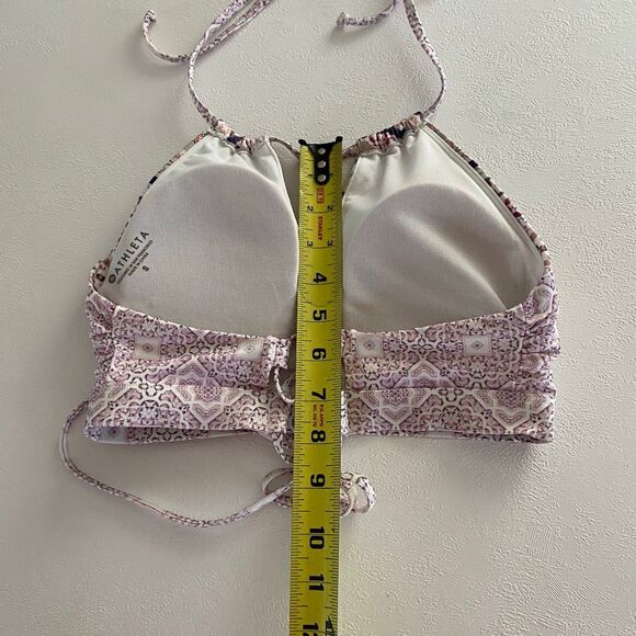 Athleta Printed Halter Swim Top Small | Adjustable Boho Bikini Top Summer Beachw - Picture 6 of 8